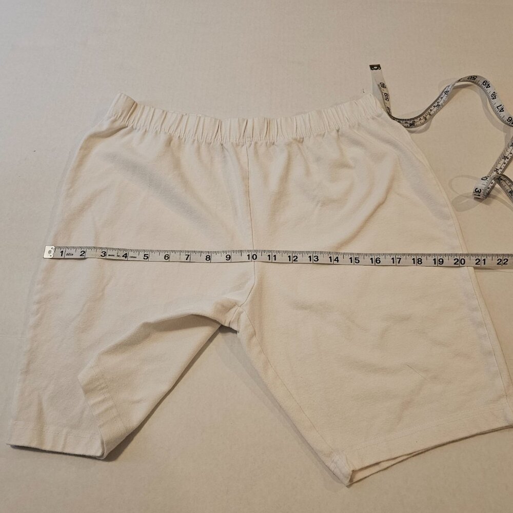 Roman's, Plus Size 1XL (22-24W) Bike Shorts, White